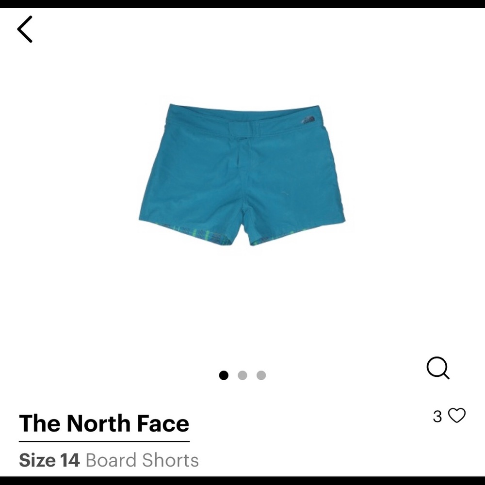 North Face Reversible Blue Board shorts